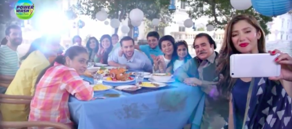 Still from BTS Video by IndieVisuals for Powerwash detergent featuring Mahira Khan in Pakistan